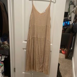 Boho tan tiered dress